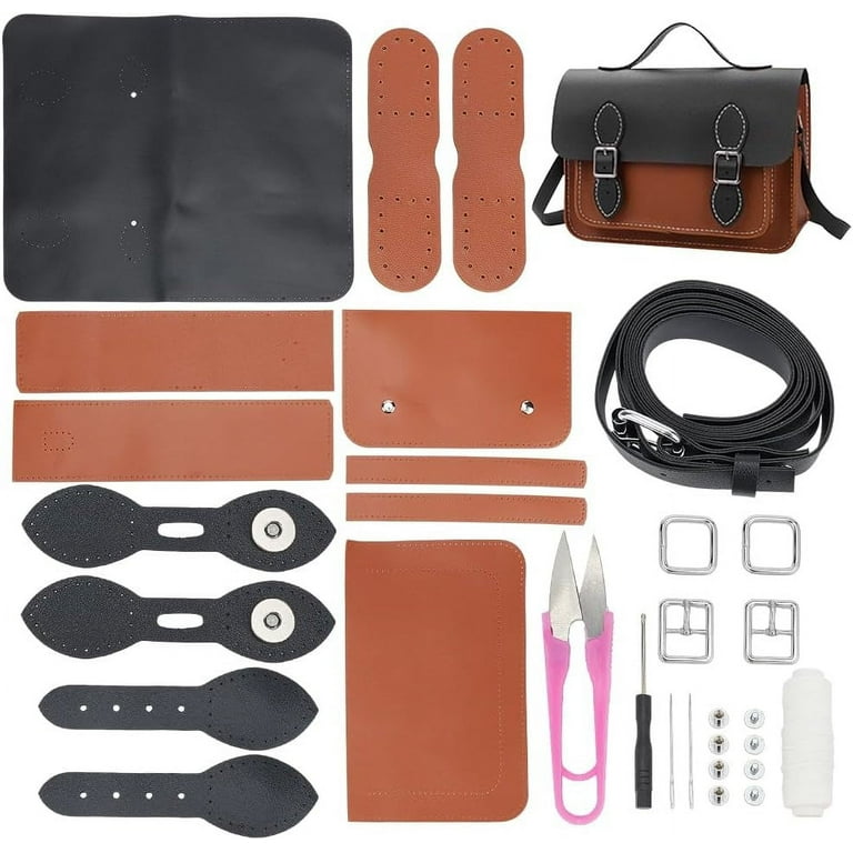 DIY Crossbody Bag Making Kit PU Leather Shoulder Bag Sewing Set