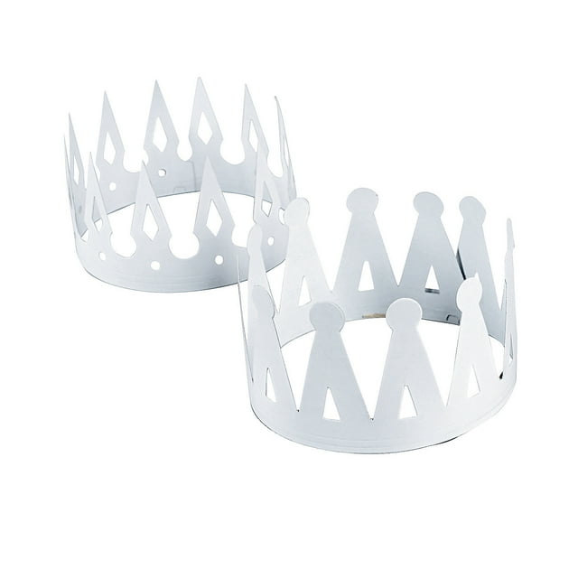 DIY Crowns - 50 Pc., Craft Kits, Apparel, DYO - Paper, 50 Pieces, White ...