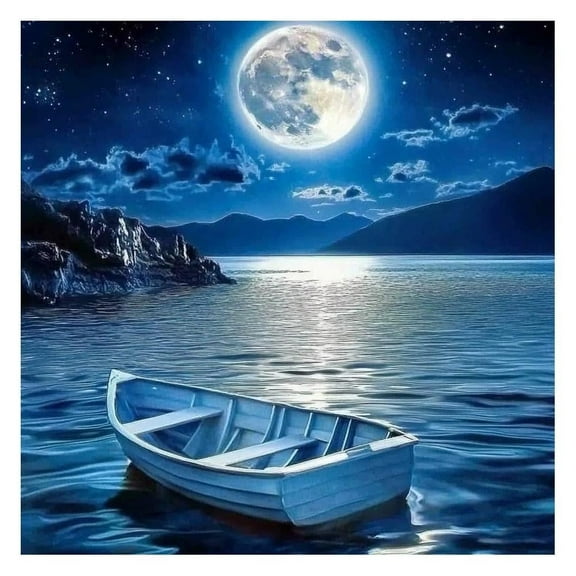 DIY Crystal Bead Art Kit – Dreamy Landscape Wall Decor 12" × 16" Gift for Adults