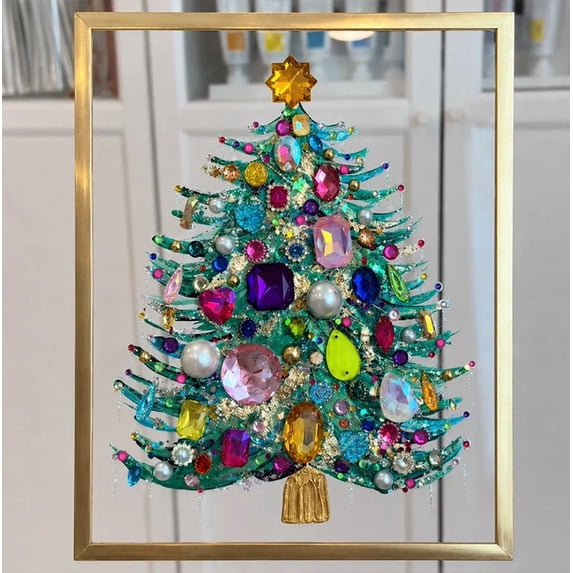 DIY Crystal Beaded Christmas Tree Handmade Kit ,2026 New Crystal Christmas Tree Hanging Art DIY Kit,Make Custom Glowing Holiday Decor & Sentimental Handmade Gifts for Family Friends
