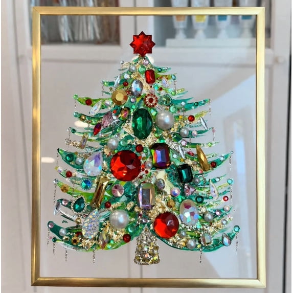 DIY Crystal Beaded Christmas Tree Handmade Kit ,2026 Stylish Crystal Christmas Tree Handmade Hanging Art Kit, Jewel-Like Glowing Decor for Home Spaces & Holiday Gifting Choice