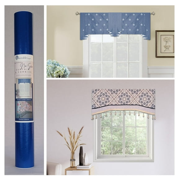 DIY Curtain Valance Kit, No-Sew Home Decor, Rod Pocket