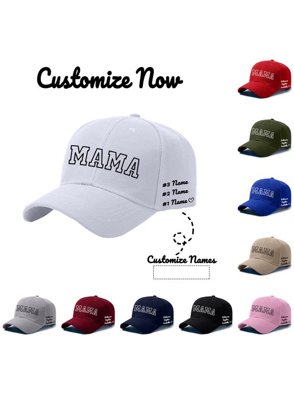 DIY Custom Printed Baseball Cap with Name Personalized Birthday Mother's Day Hat