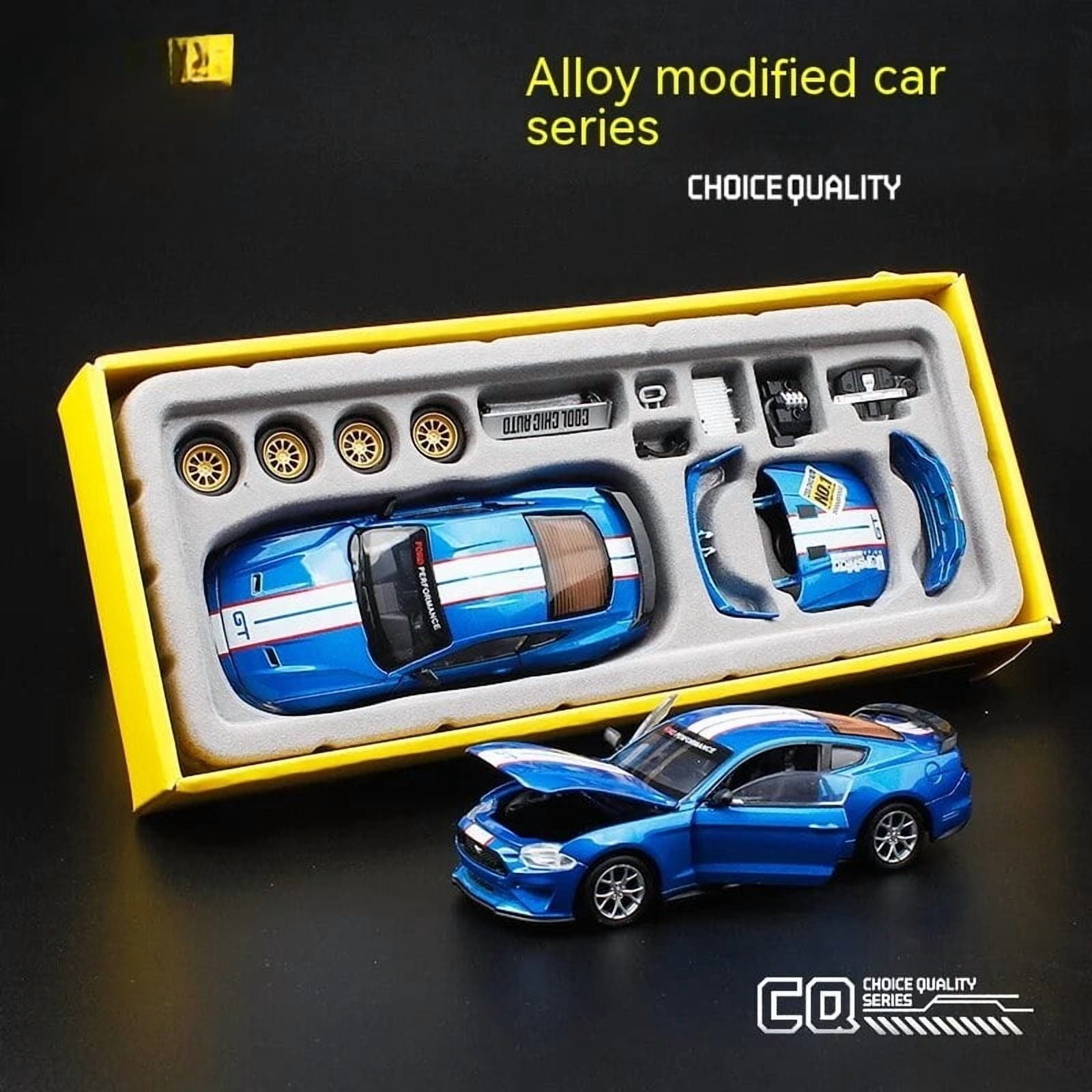 DIY Customizable 1:43 Scale Ford Mustang Alloy Car Model Kit - Unique Racing Car Collectible for Hobbyists & Enthusiasts