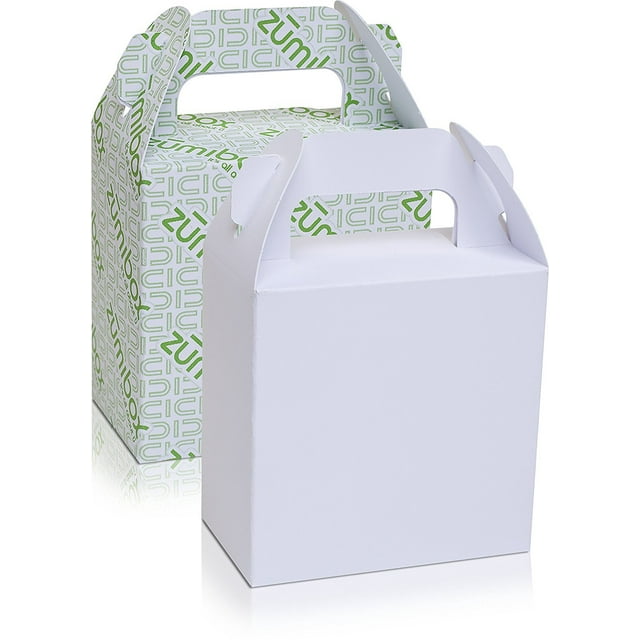 DIY Customizable Matte White Gable Gift Bag Box Favor Box