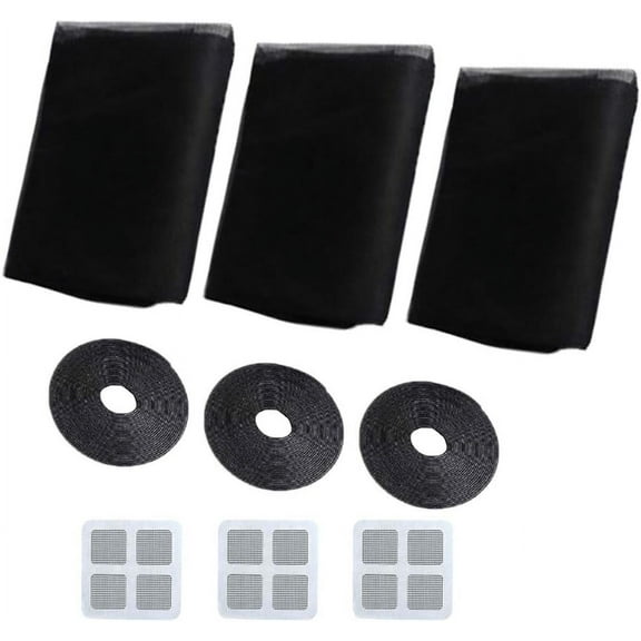 DIY Customizable Window Screen Kit, Multi-Use & Durable Washable Fiberglass Mesh For Indoor & Outdoor Applications, Maintains Aesthetic Appeal While Protecting From Insects (3PCS)