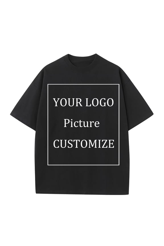 DIY Customize Cotton T-shirts Women Men Fashion Casual Streetwear Short Sleeve