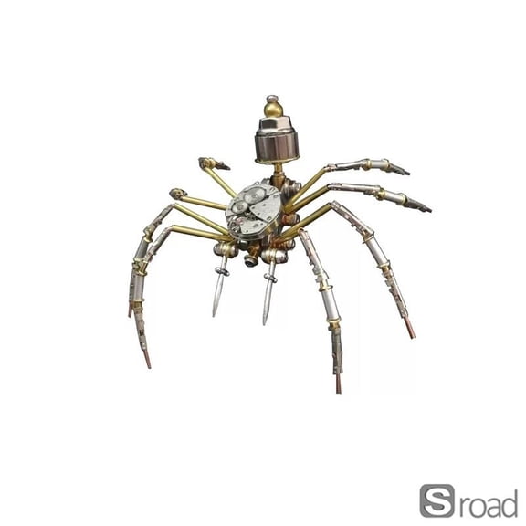 DIY Cyberpunk Mechanical Spider Metal Model Kit, 3D Puzzles For Adults, Challenging Assembly Creative Building Kit, Collectible Steampunk Insect Display Art