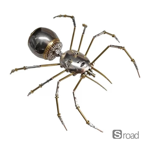 DIY Cyberpunk Mechanical Spider Metal Model Kit, 3D Puzzles For Adults, Challenging Assembly Creative Building Kit, Collectible Steampunk Insect Display Art