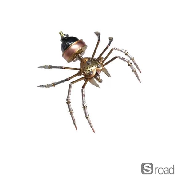 DIY Cyberpunk Mechanical Spider Metal Model Kit, 3D Puzzles For Adults, Challenging Assembly Creative Building Kit, Collectible Steampunk Insect Display Art