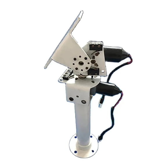 DIY DC Dual Axis Pan Tilt Solar Tracking And Monitoring Robot Heavy Load High Torque All Metal X Axis Y Axis Worm Gear Motor ,Easy to Use