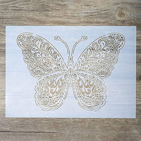 DIY Decorative Butterfly Stencil Template for Painting on Walls Furniture Crafts, A4 Size