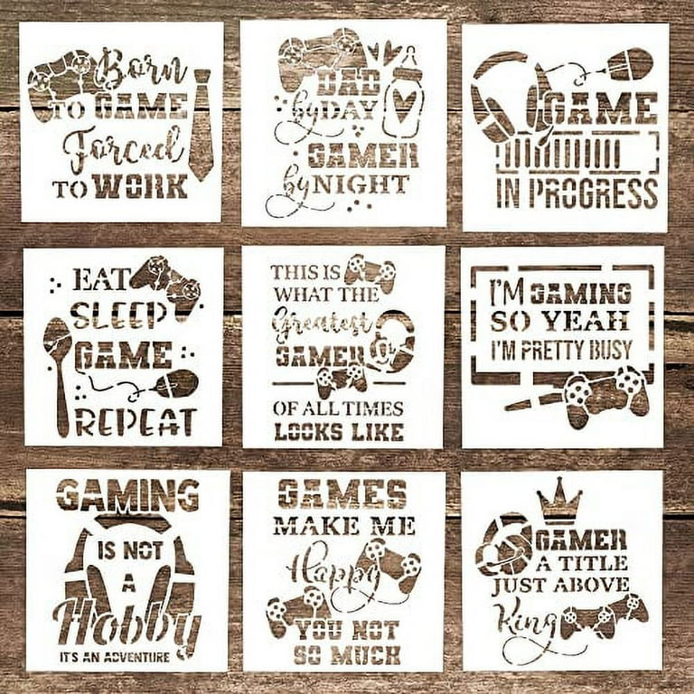 DIY Decorative Game Letter Stencil Template for Scrabooking Painting on Cake, Wood,Canvas,Floor,Wall,Tile ( 5.9 x 5.9 Inch), Set of 9 - Walmart.com diy-decorative-game-letter-stencil-template-for-scrabooking-painting-on-cake-wood-canvas-floor-wall-tile-5-9-x-5-9-inch-set-of-9-walmart-com