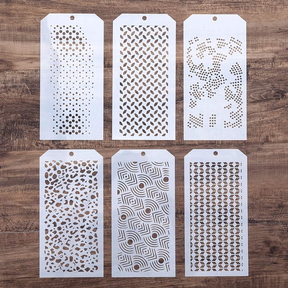 DIY Decorative Stencil Template for Cake Paper Painting on Wall Crafts,Set of 6