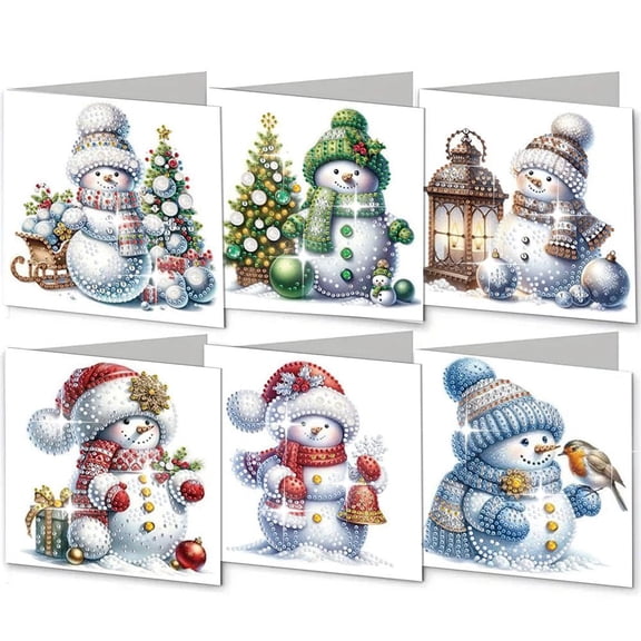 DIY Diamond Art Christmas Greeting Cards Festive Decorations