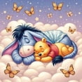 thumbnail image 1 of DIY Diamond Art Kit , Cute Cartoon Relaxing Animal Design, Multi-Colored Embroidery Mosaic Art, Standing Ear Donkey and Winnie the Pooh, Insect and Butterfly Accents, Perfect Room Home Decor, 1 of 7