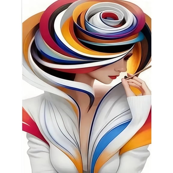 5D DIY Diamond Art Kits for Adults Beginners,Fashionable Woman Diamond Dots Gem Art,Home Wall Decor 11.8x15.8inches