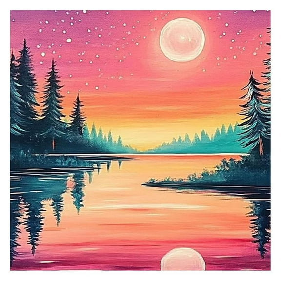 DIY Diamond Art Kits for Adults – Dreamy Landscape Full Drill Canvas Painting, 11.70" x 15.60"