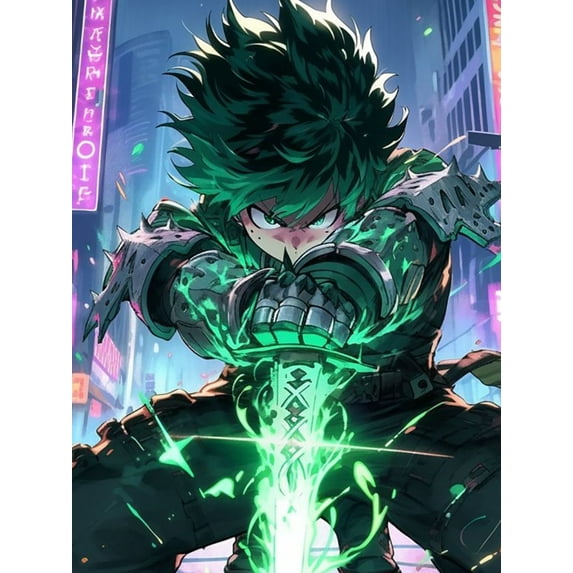 DIY Diamond Art Kits for Beginners My Hero Academia Full Drill Round Diamond Gem Art Painting Kit Home Wall Decor 12x16 Inch