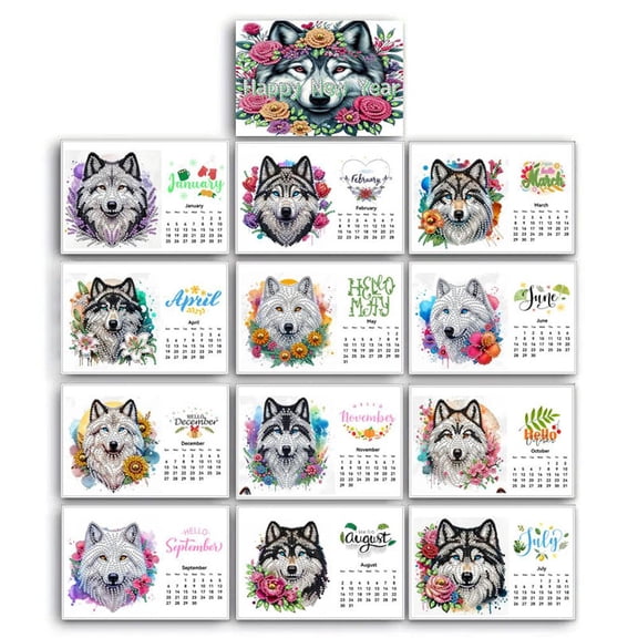 DIY Diamond Art Painting 2026 Desk Calendar,2026 Monthly Flip Tabletop Calendar,Monthly Planner from Jan 20 26 to Dec, 12-Monthly Home Office Desk Calen-dar for Planning Ornament Decoration