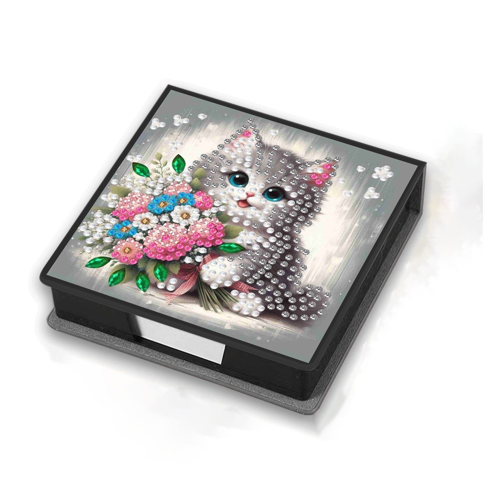 DIY Diamond Art Painting Creative Design Leather Message Paper Storage ...