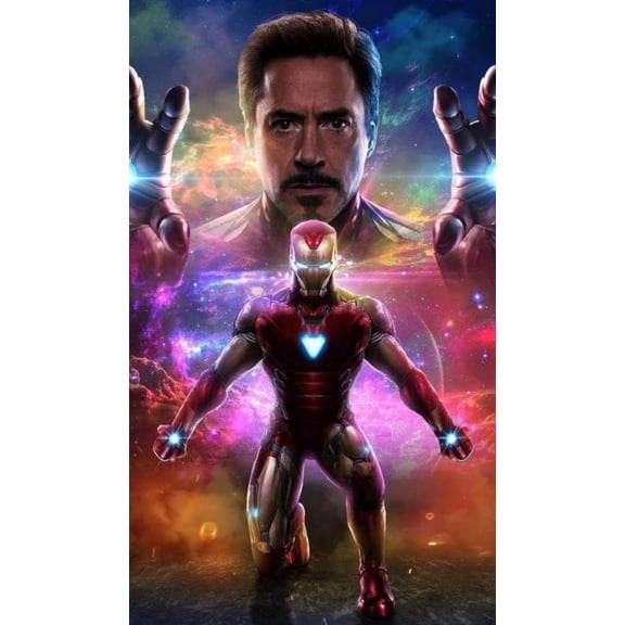 DIY Diamond Art Painting Kits for Adults Full Drill Iron Man Gem Art Kits with Crystal Rhinestone Paint with Diamond for Home Wall Decor(12"x16")