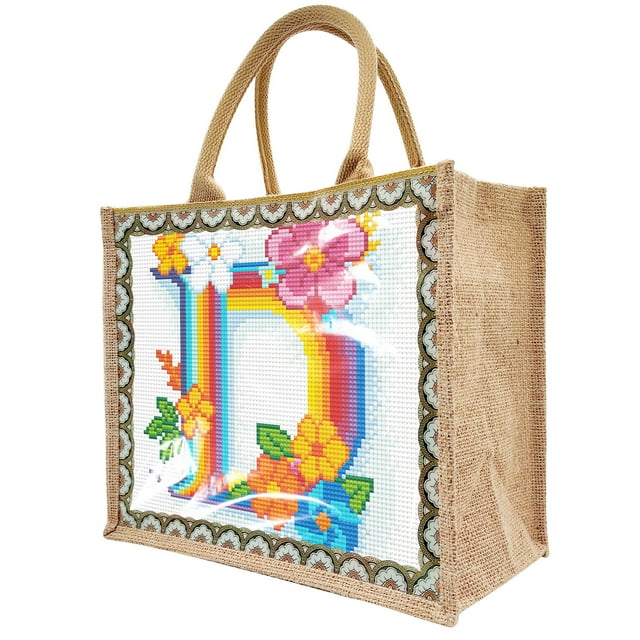 DIY Diamond Art Painting Letters Creative Design Eco Bag Handbag DIY Diamond Art Painting Letters Creative Design Eco Bag Handbag