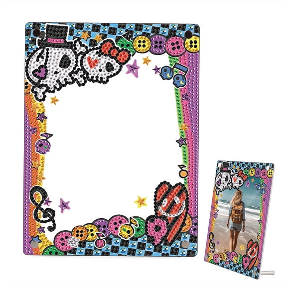 DIY Diamond Painting Frame Kit Hole-Head Rhinestone Frame Crafting Perfectly Suited for Home Decor, Desk Ornaments, and Gifts
