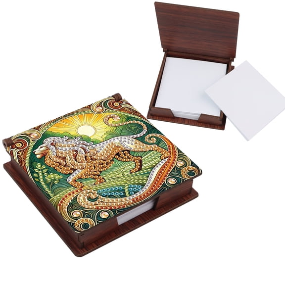 DIY Diamond Painting Kit Notepad Holder Majestic Lion Theme with Unique Diamond Style Essential for Craft Enthusiasts The Perfect Gift Choice