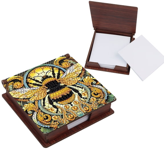 DIY Diamond Painting Kit Notepad Holder Yellow Bee Theme with Unique Diamond Style Essential for Craft Enthusiasts The Perfect Gift Choice