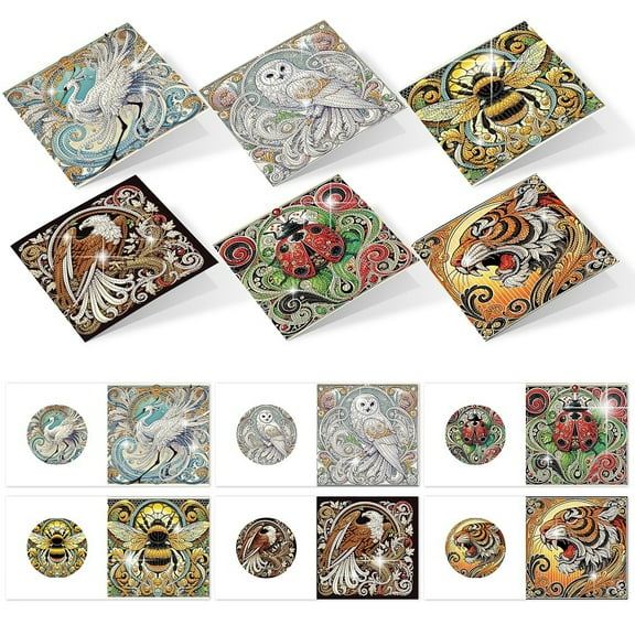 DIY Diamond Painting Kit Round Storage Box, Happy Sun and Moon Pattern Tray Decorative Craft Snack Box, Desktop Item Storage, Multifunctional Creative Holiday Gift