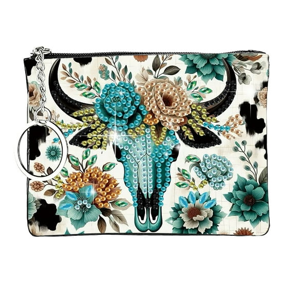 DIY Diamond Painting Kit for Bags, Bull Head Special Shape Diamond Theme Handmade Creative Gift