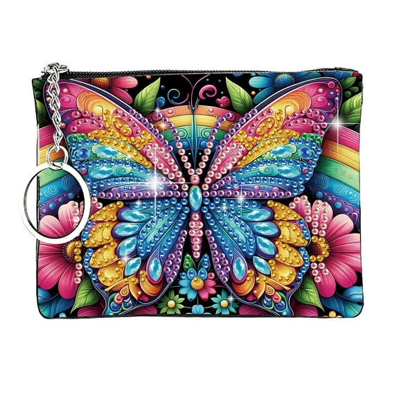DIY Diamond Painting Kit for Handbags Vibrant Butterfly Special Shape Diamond Theme Handmade Creative Gift