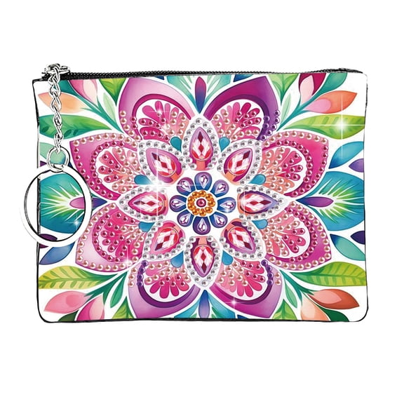 DIY Diamond Painting Kit for Handbags Vibrant Floral Special-Shaped Diamond Theme Creative Handmade Gift