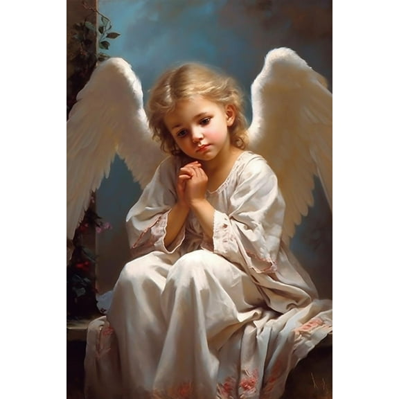 DIY Diamond Painting Kits - 5D Little Angel Diamonds Painting Kits - Full Drill Diamonds Painting Kits - Diamond Gem Art for Wall Decor Room Decor