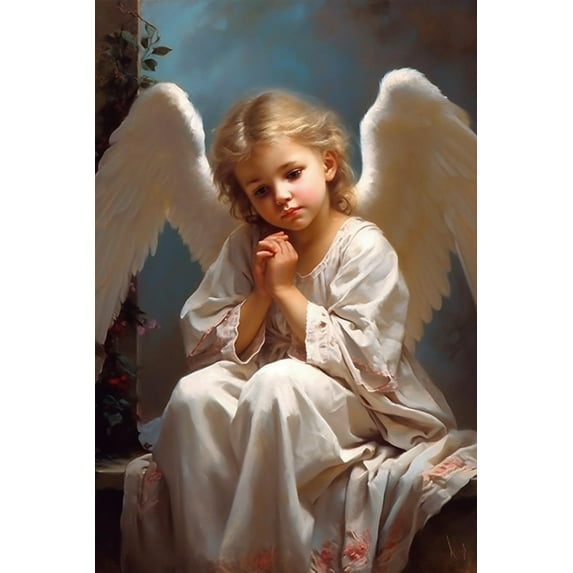 DIY Diamond Painting Kits - 5D Little Angel Diamonds Painting Kits - Full Drill Diamonds Painting Kits - Diamond Gem Art for Wall Decor Room Decor