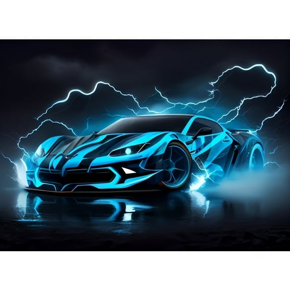 DIY Diamond Painting Kits for Adults Cool Sports Car Design 5D Diamond Art Kits, Full Drill Diamond Painting Kits, Gem Arts and Crafts for Beginner Home Wall Decor