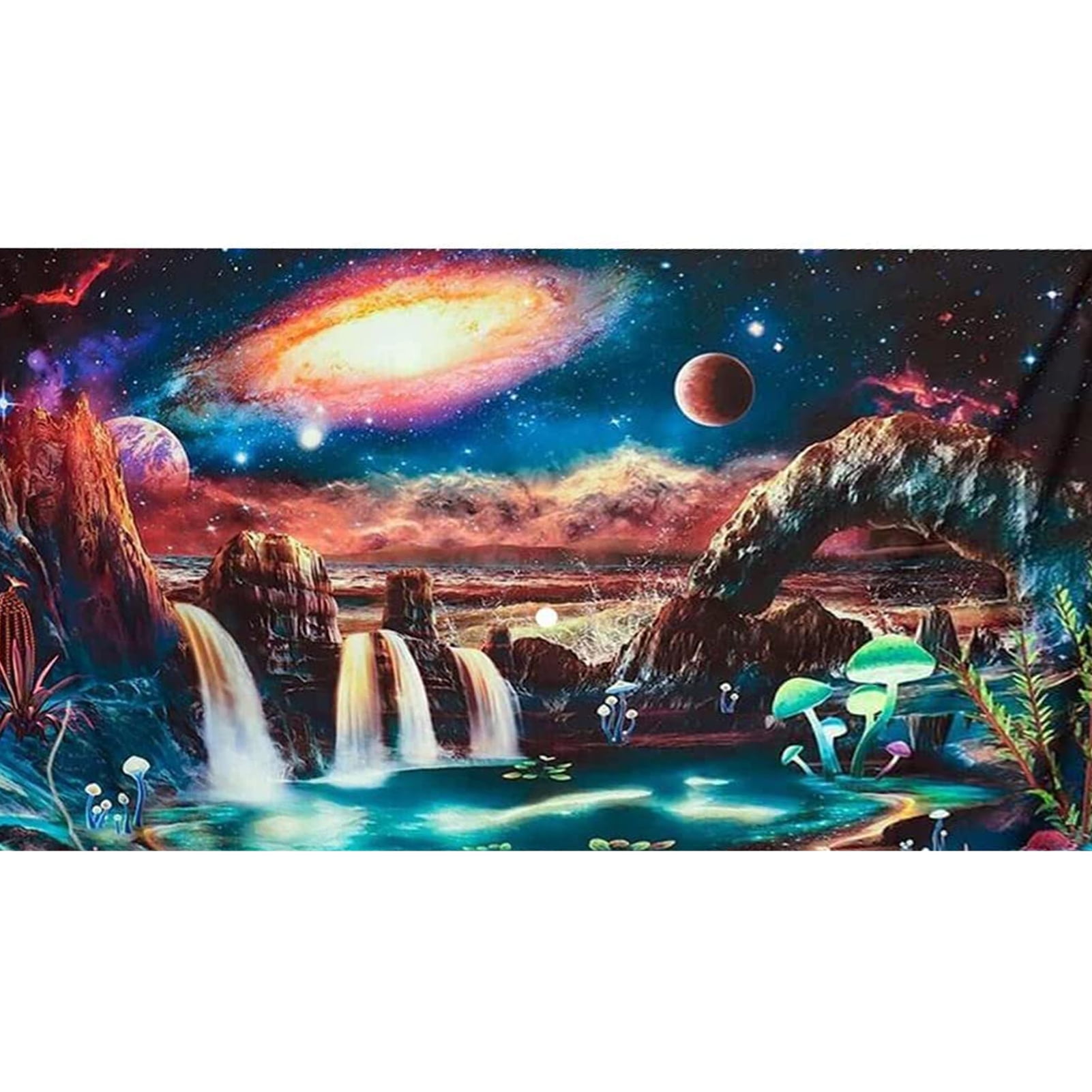 Large Christmas Diamond Painting Kit - 35.4x15.7 Inch 5D Sea Moon Full Drill DIY Art, Round Rhinestone Wall Decor