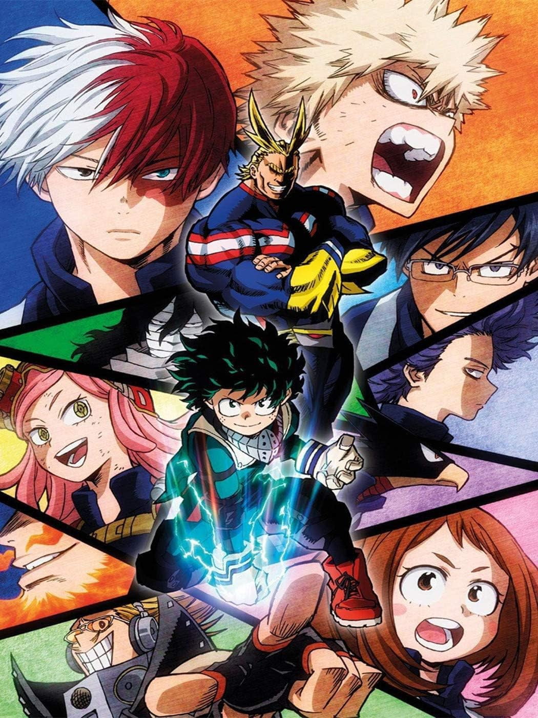 DIY Diamond Painting Kits for Adults,5D My Hero Academia Diamond Art Kit Full Drill Round for Crafts Wall Decor