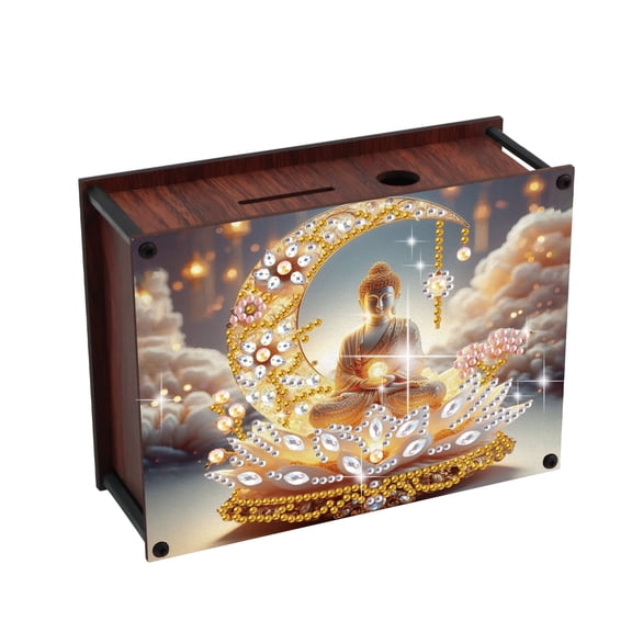 DIY Diamond Painting Money Box Kit, Religious Adult 5D Diamond Art Money Box, Creative Coin Storage Jar, Suitable for Birthdays, Christmas, Home Decor Handicraft Gifts