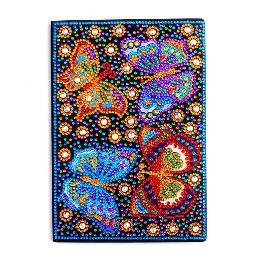 DIY Diamond Painting Notebook Kits including PU Leather Book Resin Rhinestones Diamond Sticky Pen Tray Plate 210x150mm 50 pages/book