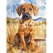 DIY Diamond Painting Rhodesian Ridgeback 12x16 Inch, Full Round Drill Kits Mosaic Art for Adults Relax & Home Wall Decor Festival Gift 205