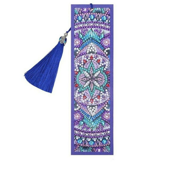 DIY Diamond Painting Stickers Kits For Bookmark Making with Diamond Painting Stickers Resin Rhinestones Rectangle with Mandala Pattern 20.8x5.8cm