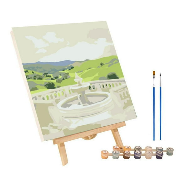 DIY Digitals Oil Paint 20x20cm Canvas Painting By Numbers With Frame Gift Lot K9 O8X0