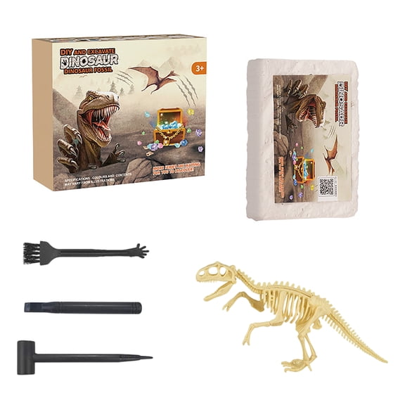 DIY Dinosaur Fossil Excavation Kit Archaeological Exploration Set with Skeleton Digging Tools for Creative Science Education and Handcrafted Fun