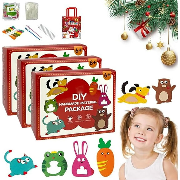 DIY Doll Sewing Toys, 2025 New Children's DIY Handcraft Sewing Fun Kits, 6 Patterns Sew Fun Animals Kit, DIY Sewing Kit for Kids and Beginners, Engaging and Educational