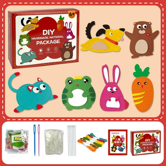 DIY Doll Sewing Toys, DIY Doll Sewing Kit for Beginner Kids, Children's DIY Handcraft Sew Fun Kits, Sew Animals Kit for Kids, Easy Sew Kits for Kid Ages 8-12, Gift for Girls, Boys