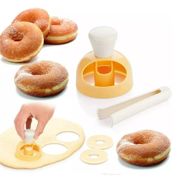 DIY Donut Cake Mold & Dipping Plier Set Multi-Use Doughnut Cutter & Biscuit Stamp Tool for Creative Home Baking TIKA