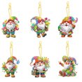 thumbnail image 1 of DIY Dot Diamond Keychain Diamond Art Painting Spring Creative Design Diamond Acrylic Keychain Set (Double-Sided Dot Diamond)设计款-Spring Gnome, 1 of 7