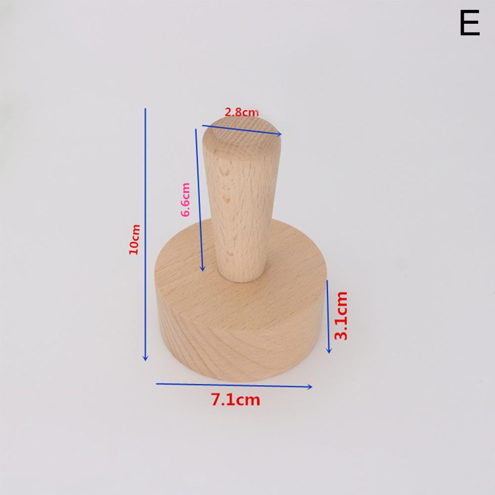 DIY Double Sided Egg Tart Tamper Mold Wooden Pastry Cake BakiE0